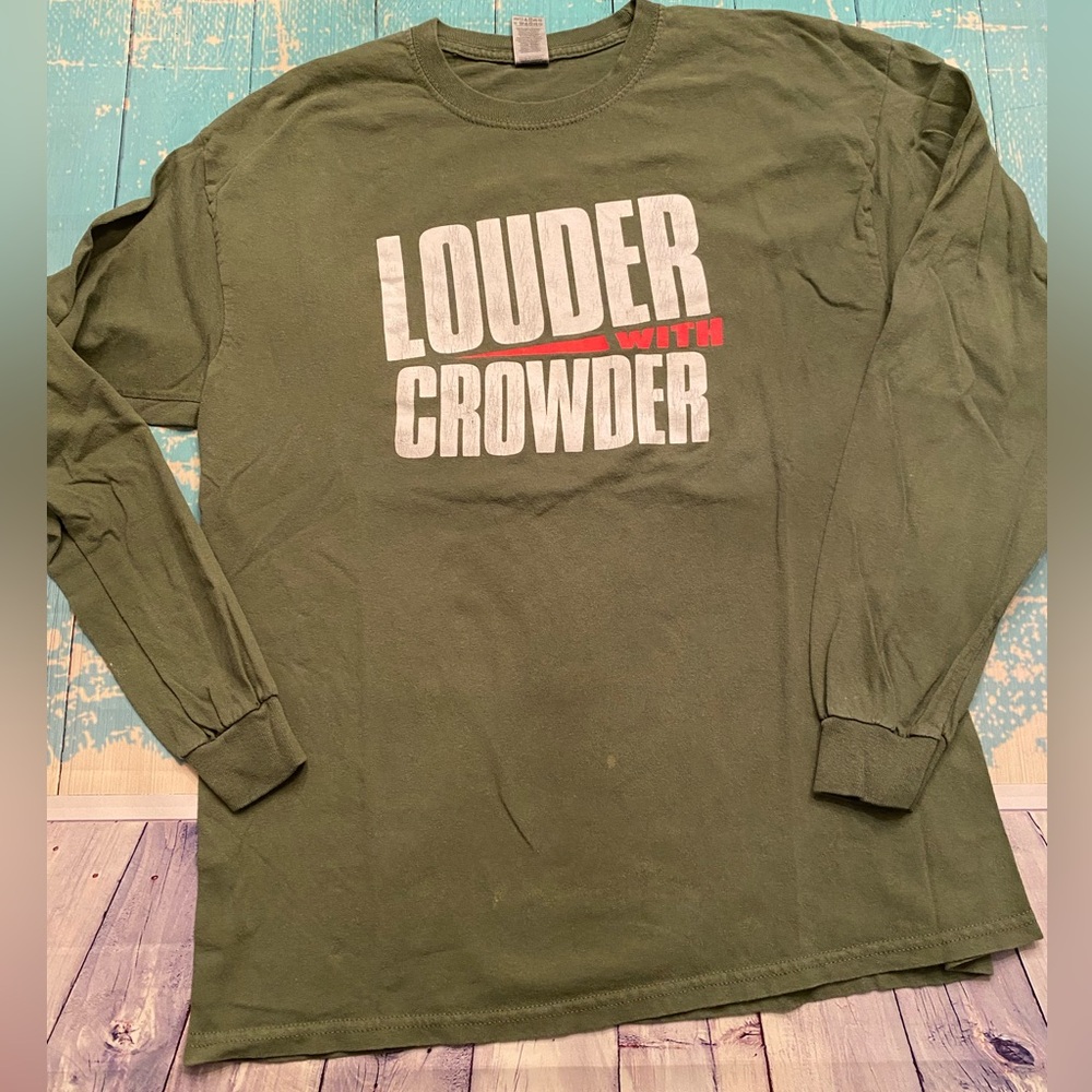 Olive Green Louder With Crowder Shirt